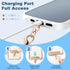 2 1 Wristlet Strap Copper Phone Lanyards Gold Detachable Metal Cellphone Safety Charms Wrist Bracelet Tabs Phone Leash