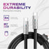 100W 6FT/2M, 3-Pack Statik TsumoCharge USB C to USB C Fast Charging Cable - Heavy-Duty Unbreakable Silicone, Supports