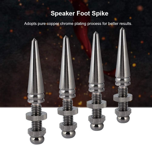 4 Pairs Speaker Base Pad, Pure Copper Shockproof Speaker Foot Spike Subwoofer Base Pad Stand
