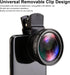EBTOOLS 2 1 0.45x Angle+12.5X Phone Lens, in Clip on Wide Macro Lens, Universal HD Camera Lens Kits for Mobile Phones