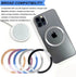 10 Pcs Metal Ring for Magnetic Wireless Charger, 2 Styles, Universal Ultra Thin CD Stripe Round Ring Sticker Conversion