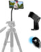 Phone Tripod Mount Adapter with Adjustable Gooseneck and Remote, Flexible Arm Universal Cell Phone Holder for Recording