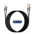 J&D Dual 1/4 inch TS to Dual RCA Cable, Heavy Duty 15 Feet 1/4 Male to RCA Male Adapter for Speaker, Mixer, Amplifier,