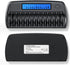 Mspalocell 12 1.2v Bay AA AAA Battery Charger with LCD Display Fast Charging for Rechargeable Batteries with Refresh