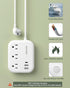 ROOTOMA European Travel Plug Adapter with USB C, 3 Outlets, 3 USB Ports for EU, Spain, France, Germany, Greece