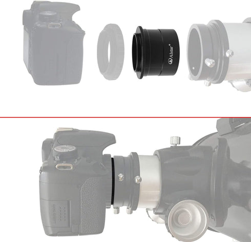 Alstar 2" T-2 Focal Camera Adapter for SLR Cameras, Attach Your Camera to Telescope