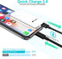 Ultrathin Charging Adapter 2-Port PD Charger 18W Fast Charging QC3.0 USB-C for iPhone 11/12/Pro Max, Galaxy