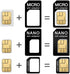 CKANDAY 2 Packs Set 3 1 SIM Card Holders with Tray Opener Pins, Card Storage Tool for Standard Micro Nano Micro-SD