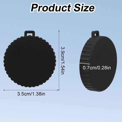 2pcs Lens Cap for Osmo Action 4 and Action 3, Black Lens Protector Flexible Lens Cover Protective Accessories Compatible with Osmo Action, Prevent Scratches Dust