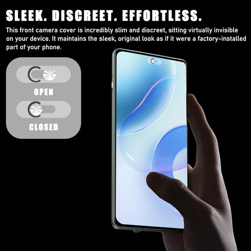 EYSOFT Protection,2 Pack-Silver Front Camera Cover Compatible for Smartphones,Webcam Cover Compatible