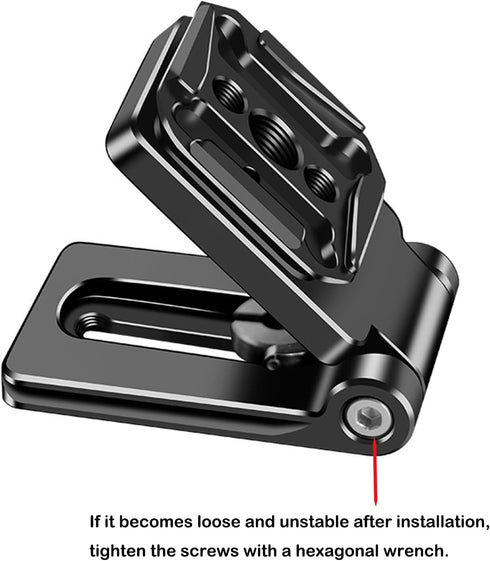 VEETALEE 1/4" 3/8" Foldable Camera L Bracket,Tripod Quick Release Plate, Aluminum Vertical Horizontal Switching Mount