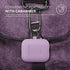 elago Silicone Case with Keychain for Apple AirPods Case 1 & 2, Front LED Visible, Supports Wireless Charging, Lavender