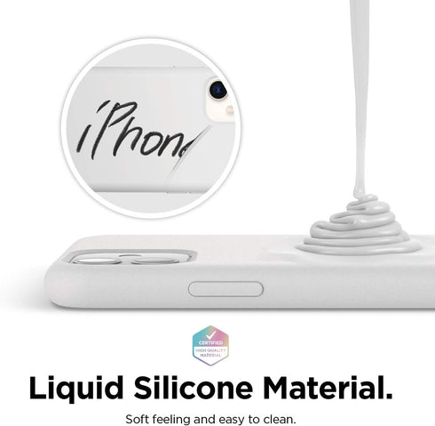 elago iPhone 11 Case, White, Liquid Silicone Full Body Protective Cover with Shockproof & Anti-Scratch Microfiber Lining
