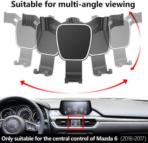 Car Phone Holder for Mazda 6 (2016-2017) - Auto Accessories Navigation Bracket Mobile Cell Phone Mount
