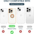 Hython Case for iPhone 15 Pro, 360° Rotatable Ring Holder Magnetic Kickstand, Rose Gold Edge Soft Cover, White