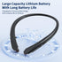 ZIQOPGD Headset IPX5 Neckband Bluetooth Headphones, Retractable Wireless Bluetooth Earbuds with Microphone, Sweatproof