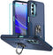 HNHYGETE for Moto G Stylus 5G 2022 Case - Shockproof Military-Grade Heavy Duty with Ring Kickstand, Navy Blue