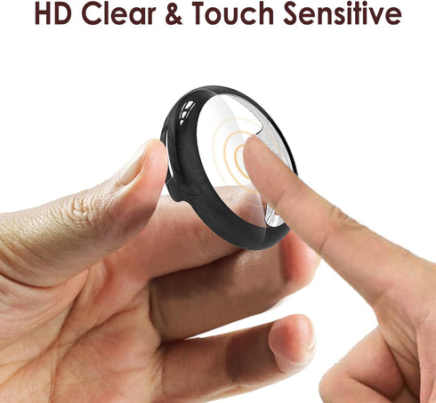 Simpeak 5-Pack Soft Screen Protector Bumper Case for Google Pixel Watch 2 / Pixel Watch 1, Full Protection in