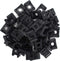 Black 9mm Cable Tie Mount Base Saddle Type Holder, Large Size 0.75 inch, Pack of 100, Screw Wire Bundle Holder