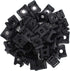 Black 9mm Cable Tie Mount Base Saddle Type Holder, Large Size 0.75 inch, Pack of 100, Screw Wire Bundle Holder