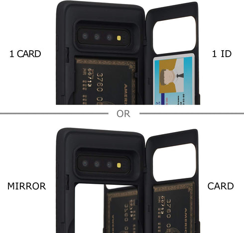TORU CX PRO Case for Galaxy S10 - Slim Protective Cover with Card Holder, Black