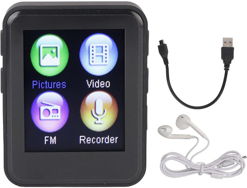 ASHATA MP3 Player, 1.77 Inch TFT Color Screen HiFi Music Player Build in