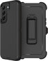 Samsung Galaxy S22 Heavy Duty Case with Belt Clip Holster, 2X Screen Protector, Rugged Military Grade Protection (Black)