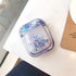 UnnFiko Bling Quicksand Case for AirPods 3 - Cute Sparkle Liquid Protective Cover with Keychain (Purple).