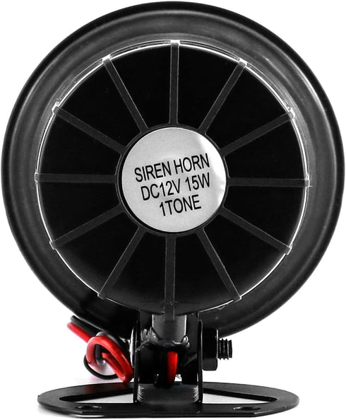 QWORK Electric Siren Horn, DC 12V Security Loud Wired Alarm Siren for Home Alarm System, 110 dB