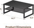 2-Tier Ekisemio Computer Monitor Stand Riser, Desk Organizer for Monitor, Black