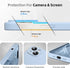 GOODVISH 3 in 1 Liquid Silicone Case for iPhone 14 (6.1") - Shockproof, Anti-Scratch, Upgraded Camera Protection, Blue
