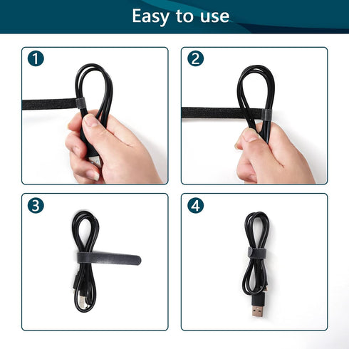 50PCS 6 Inch 6-Inch Adjustable Cord Organizer Ties, Fastening Cable Ties,Microfiber Cloth Used for Computer Link Cable