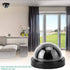 Dummy Fake Security Camera, CCTV Dome Camera with Flashing Led Light (4pcs) (Black)