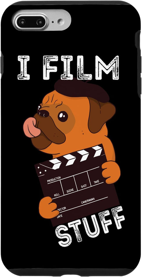 Film Director Filmmaking Videographer Producer Filmmaker I Film Stuff Pug Film Producer Funny Videographer Case for iPhone