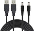 2-Pack 1.5m/4.92ft USB A Male to 5.5mm x 2.1mm DC 5V Power