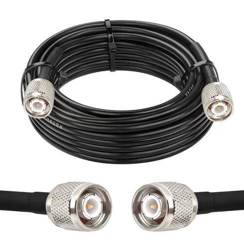 MOOKEERF TNC Male to TNC Male Coax Cable 25FT, 50 Ohm RG58