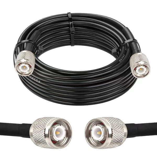 MOOKEERF TNC Male to TNC Male Coax Cable 25FT, 50 Ohm RG58