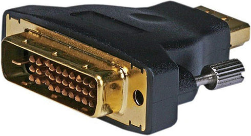 Monoprice DVI-D Dual Link M1-D(P&D) Male to HDMI Female Adapter - Gold Plated, Black