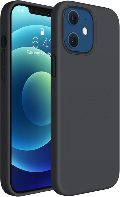 Miracase Compatible with iPhone 12 and iPhone 12 Pro, Liquid Silicone Gel Rubber Full Body Protection Shockproof Phone