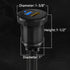 BATIGE USB 3.0 HDMI Car Mount Flush USB Port Cable, Alloy Shell Dash Panel Extension Cable with LED Indicator, 3ft