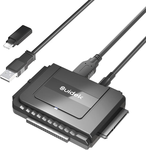 USB 3.0 to SATA IDE Adapter, External IDE Hard Drive Adapter for 2.5/3.5 inch HDD/SSD, IDE/SATA Converter Kit