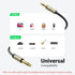 1/8 1/4 3.5mm 6.35mm 10FT UGREEN to Stereo Cable TRS to Audio Cable Guitar to Aux Male Cord with Zinc Alloy Housing