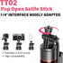 FORGERAY TT02 70 Inch Tall Phone Tripod, Auto Pop Open Selfie Stick Tripod with Magnetic Bluetooth Remote, Adjustable