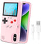 LucBuy Game Console Case for iPhone Xs MAX, Retro Protective Cover with 36 Small Games, Pink