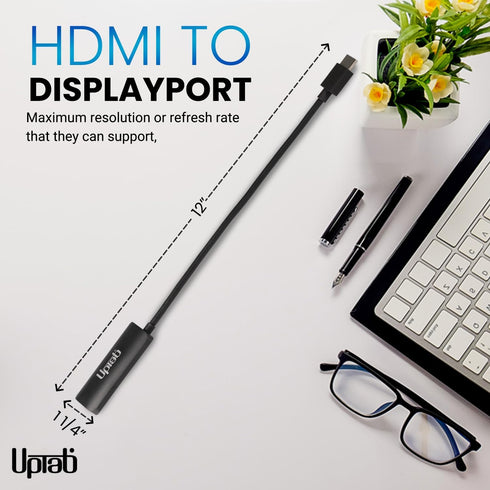 uptab HDMI to DisplayPort Adapter 8K, HDMI 2.1 to DP 1.4 for Xbox One/X/S, PlayStation 5 and More