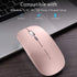 Uciefy Q5 Slim Rechargeable Wireless Mouse, 2.4G Portable Optical Silent Mouse with USB Receiver (Rose Gold)