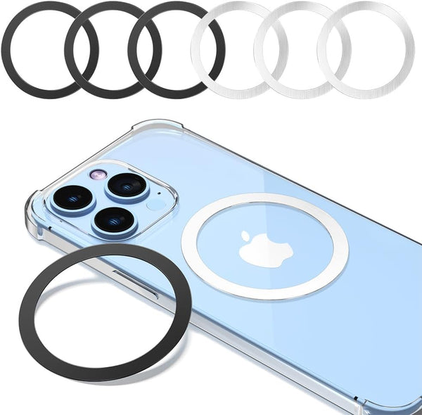 Magnetic Wireless Charging Magsafe Ring-6 PCS, Ultra-Thin (0.4mm) Magsafe Sticker, Compatible with iPhone 15/14/13/12