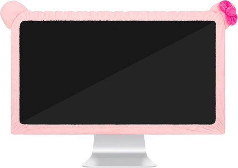 22"-27" Lovely Cute Computer Monitor Cover with Cat Ear Design, Kawaii Display
