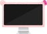 22"-27" Lovely Cute Computer Monitor Cover with Cat Ear Design, Kawaii Display