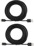 Smays 2-Pack 25ft Power Extension Cable for WyzeCam, Nest Cam, Blink, Yi Camera - USB to Micro USB Charging Cord (Black)